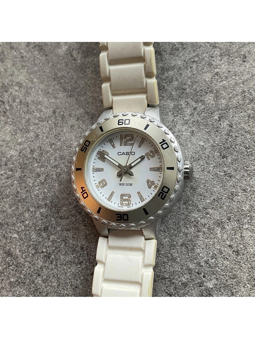 Casio LTP-1331 White Band Analog Women's Watch 1331 Module WR 50m A8